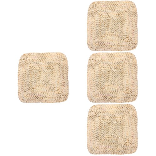 4pcs woven floor cushion - woven,