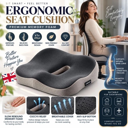 Ergonomic memory foam seat - ergonomic,
