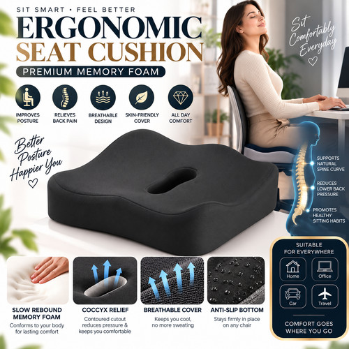 Ergonomic memory foam seat - ergonomic,