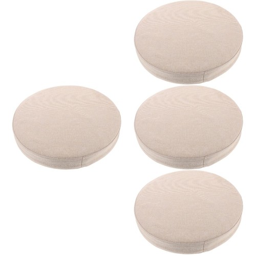 4pcs round seat - cushions, linen