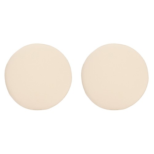 2pcs round white chair - pu, pad